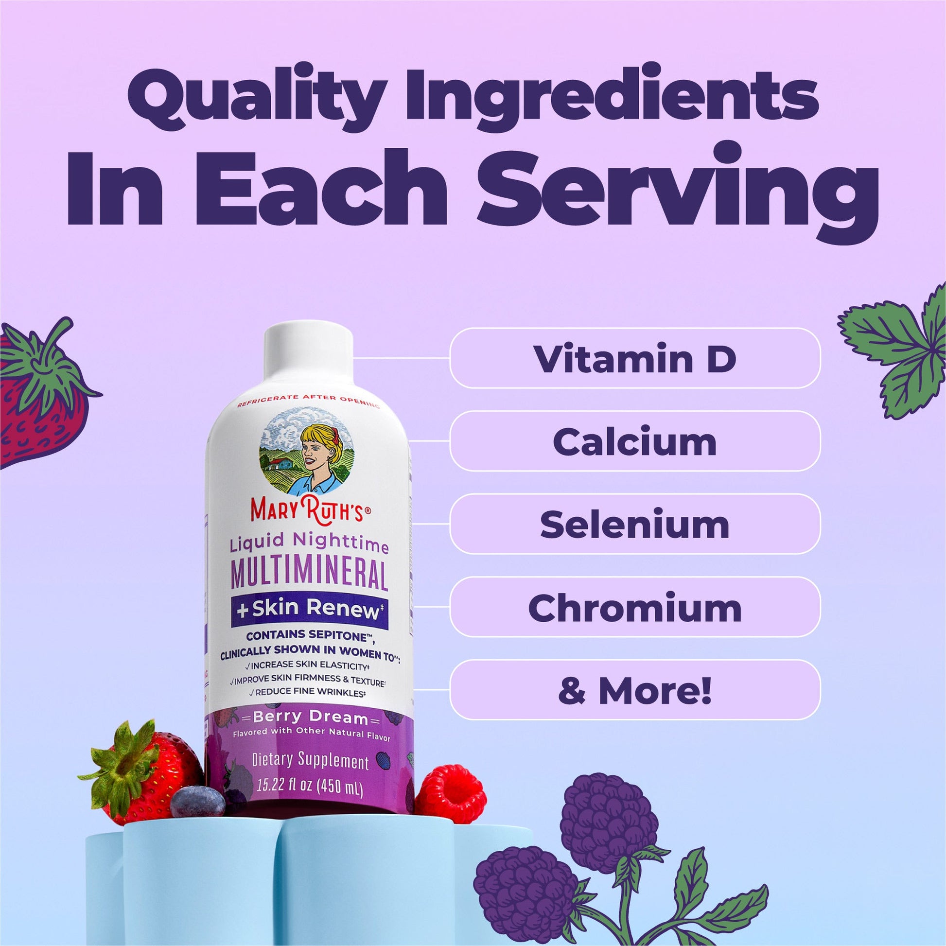 Multimineral Líquido Nocturno + Renovación de la Piel - MaryRuth Organics