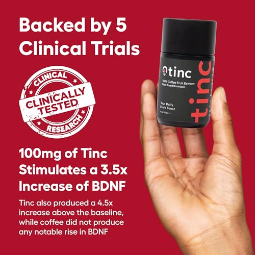 Tinc Extra Strength Brain Supplements for Memory and Focus, Healthy, for Mental Clarity & Concentration, Cognitive Support & Alertness (60 Capsules)|B0D38DTBL9