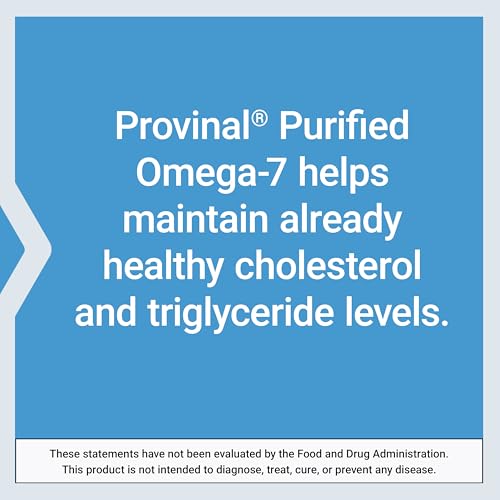Provinal Purified Omega-7 - Daily Essential Omega 7 Fatty Acids Supplement, Palmitoleic Acid Fish Oil For Heart Health & Inflammation Management - Gluten-Free, Non-GMO - 30 Softgels Month Supply|B00HFNOH86
