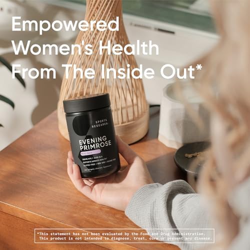 Sports Research® Evening Primrose Oil 1300mg, 120 Softgels|B00NH5AK2S