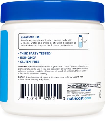Nutricost Sodium BHB Powder (250g) Unflavored - Keto Supplement, Beta-Hydroxybutyrate Salt|B0CNV45Z4L