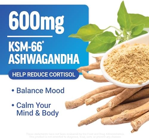 FORCE FACTOR Amazing Ashwa Complete Calm Support with KSM-66 Ashwagandha, Like Ashwangandha Gummies to Promote Calm & Relaxation with Magnesium & L-Theanine, Blueberry Pomegranate, 60 Soft Chews|B0F3YTQZ6B