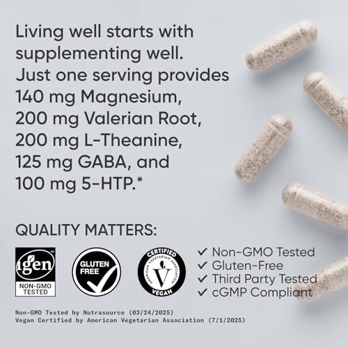 Sports Research® Sleep Complex (Melatonin-Free), 60 Veggie Capsules|B0DCC4TYP2