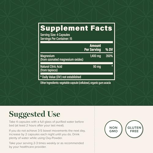 Global Healing Oxy-Powder Colon Cleanse, Constipation Relief for Women & Men, Magnesium Oxide Colon Cleanser & Detox for Weight Loss, Gut Cleanse Detox for Women and Men|B01BGU4S28