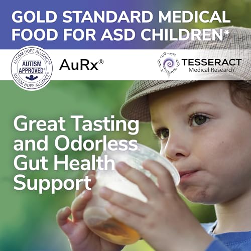 AuRx Autism Spectrum Medical Food Powder to Support Gut Health, Stabilized Butyric Acid Supplement in a Palatable-Tasting Powder for ASD Children, Hypoallergenic, 2 Ounces|B074XLLNN8