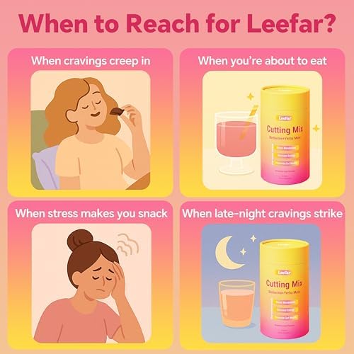 Cutting Drink Mix - Berberine, 5-HTP & Yerba Mate for Satiety Signaling, Metabolism & Gut Health - Strawberry Açaí Flavored, 30 Count|B0GZW5BBG8