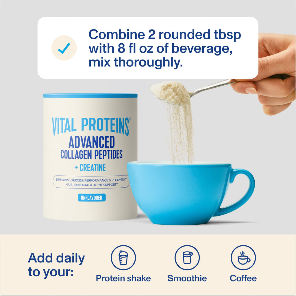 Péptidos de Colágeno Avanzados + Creatina - Sin Sabor - Vital Proteins