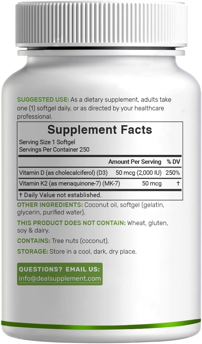 D3 + K2 2.000 UI - Deal Supplement