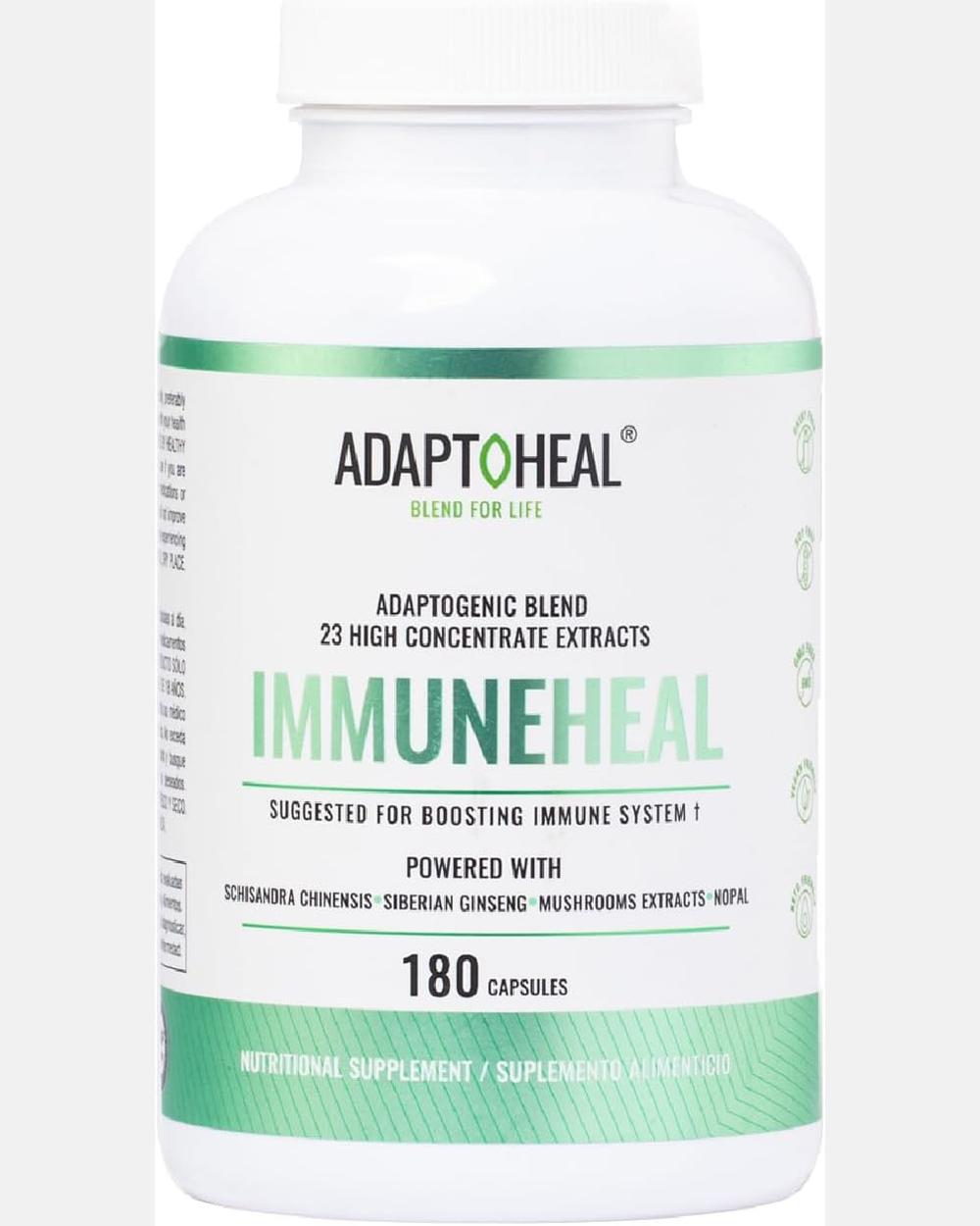 IMMUNEHEAL - con adaptógenos para fortalecer el sistema inmunológico + Schisandra, Chinensis, ginseng y extracto de hongo - ADAPTOHEAL