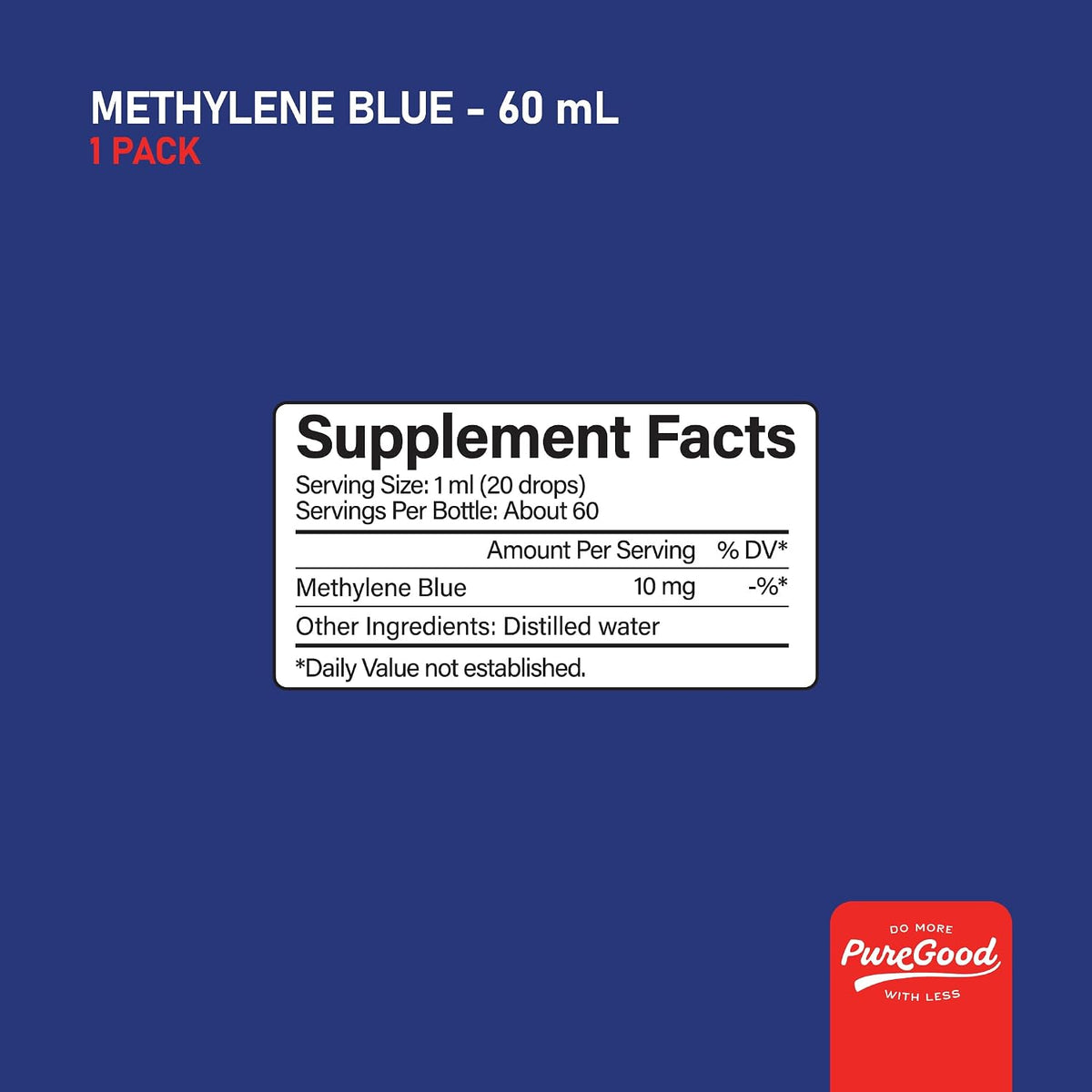 Azul de metileno de grado farmacéutico 1% - PureGood