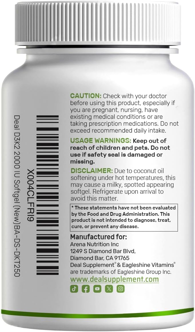 D3 + K2 2.000 UI - Deal Supplement