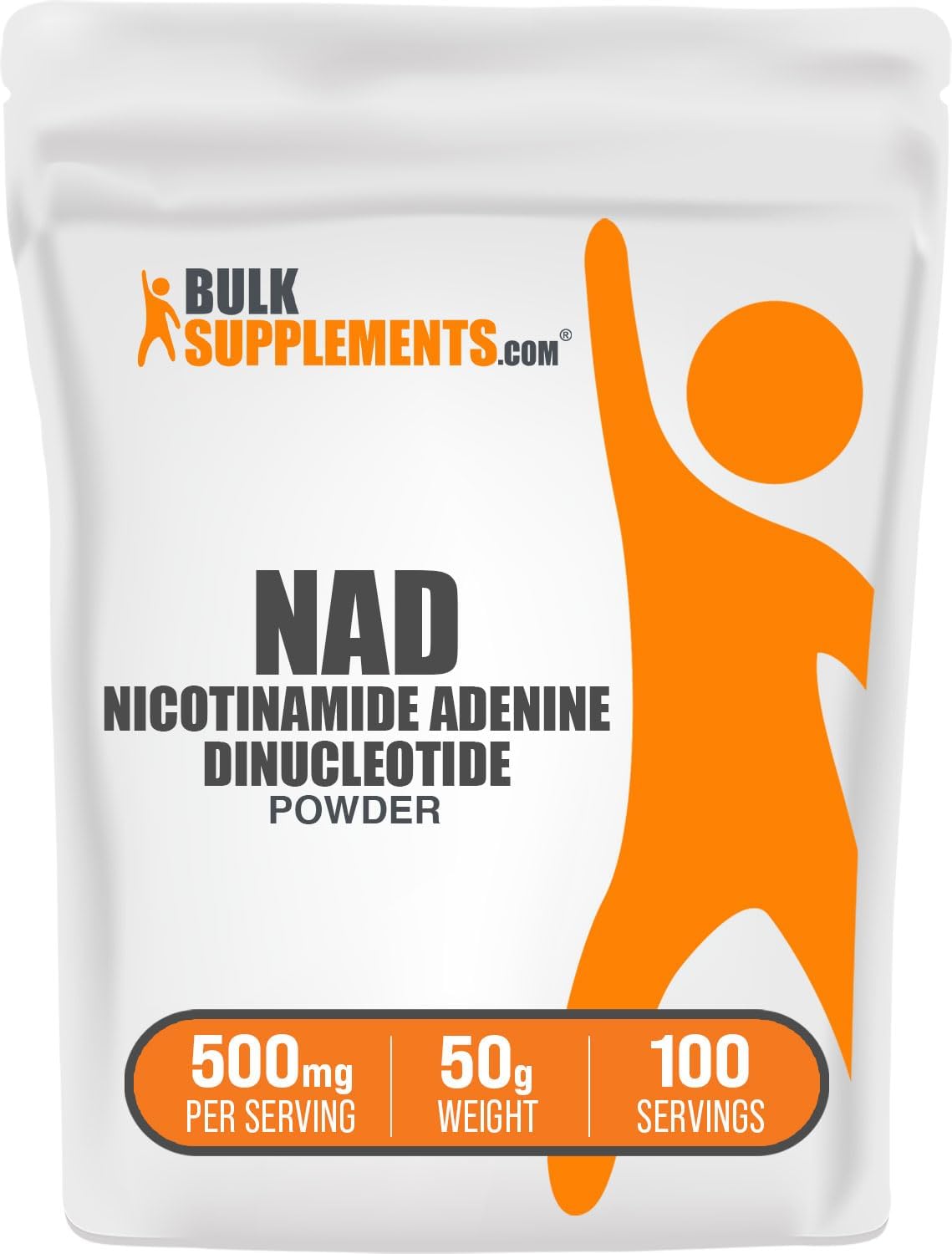 NAD en polvo 500 mg por porción – BulkSupplements