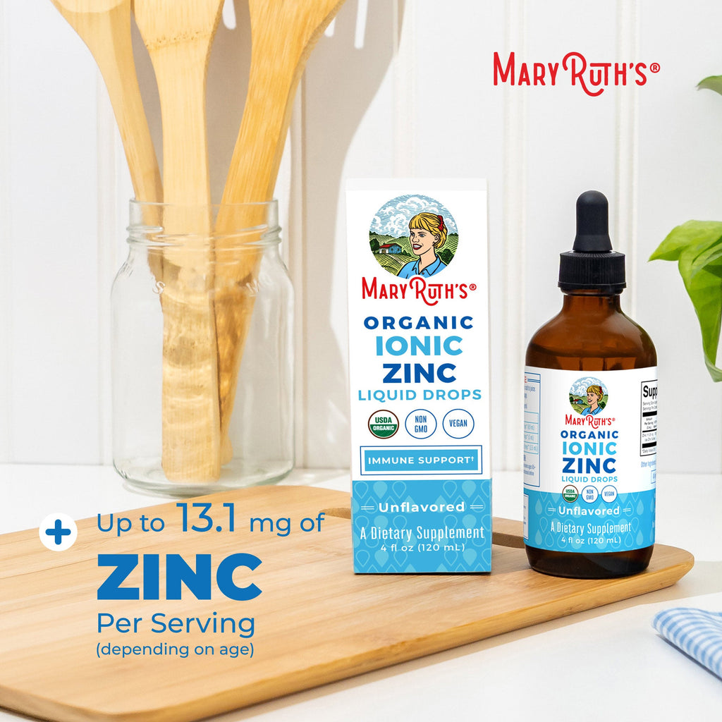 Gotas Líquidas Orgánicas de Zinc Iónico - MaryRuth Organics