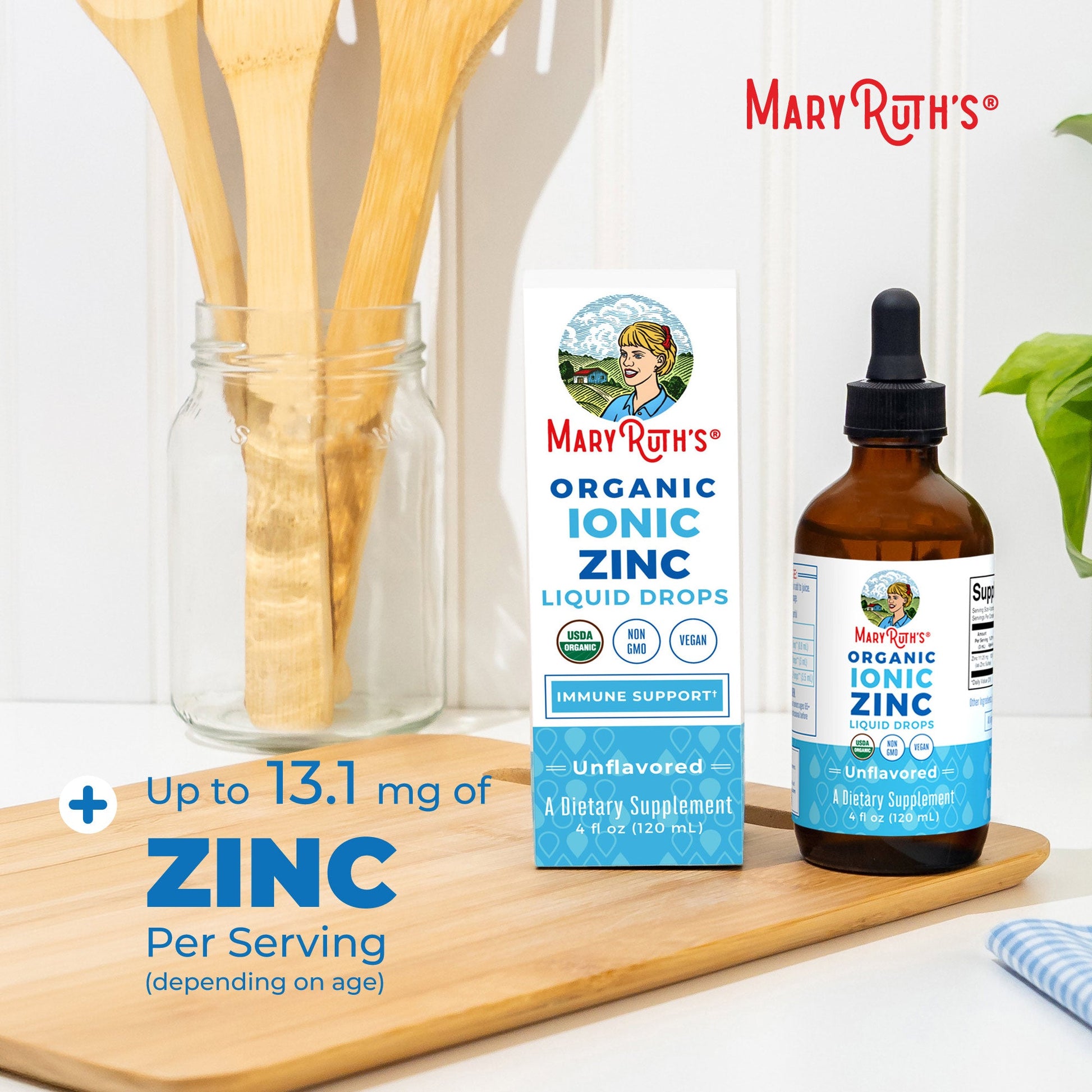 Gotas Líquidas Orgánicas de Zinc Iónico - MaryRuth Organics