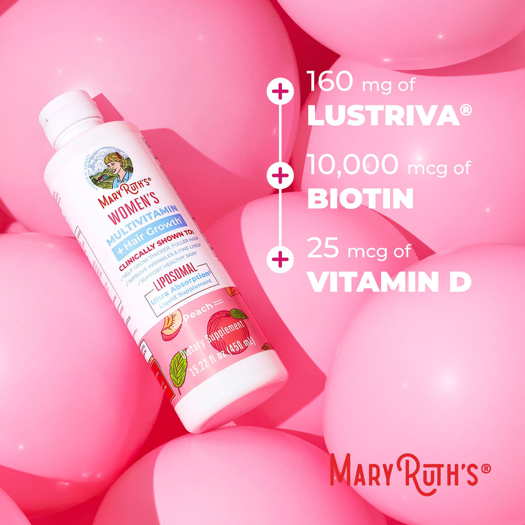 Multivitamínico + Crecimiento Capilar Liposomal para Mujer - MaryRuth Organics