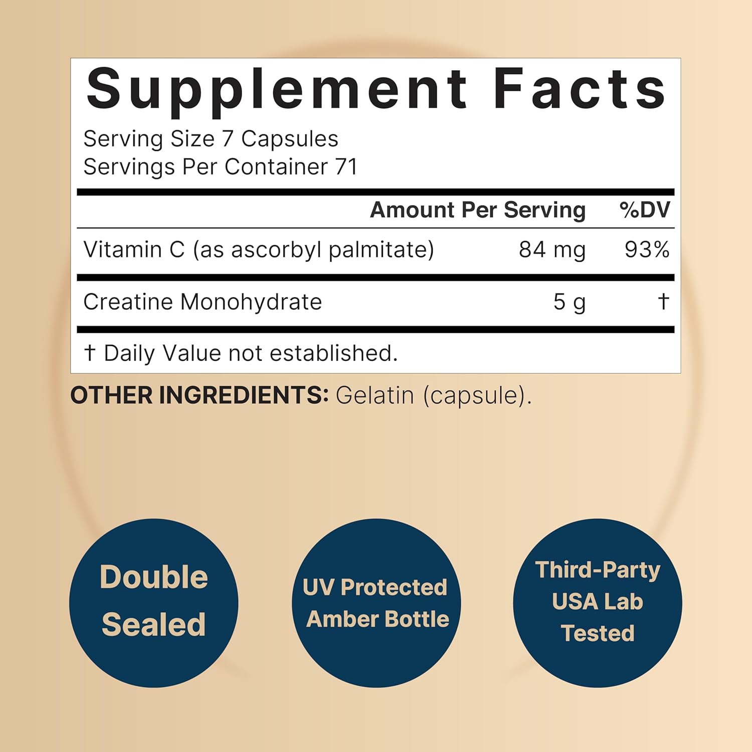 Creatina Monohidratada 5.000 mg por porción – 500 Cápsulas – NatureBell