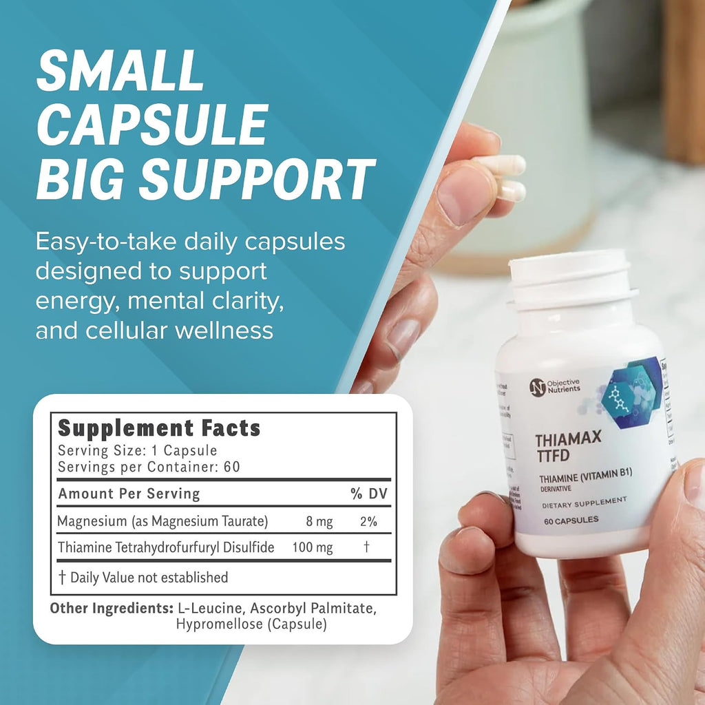 Thiamax TTFD Thiamina B1 - Objective Nutrients