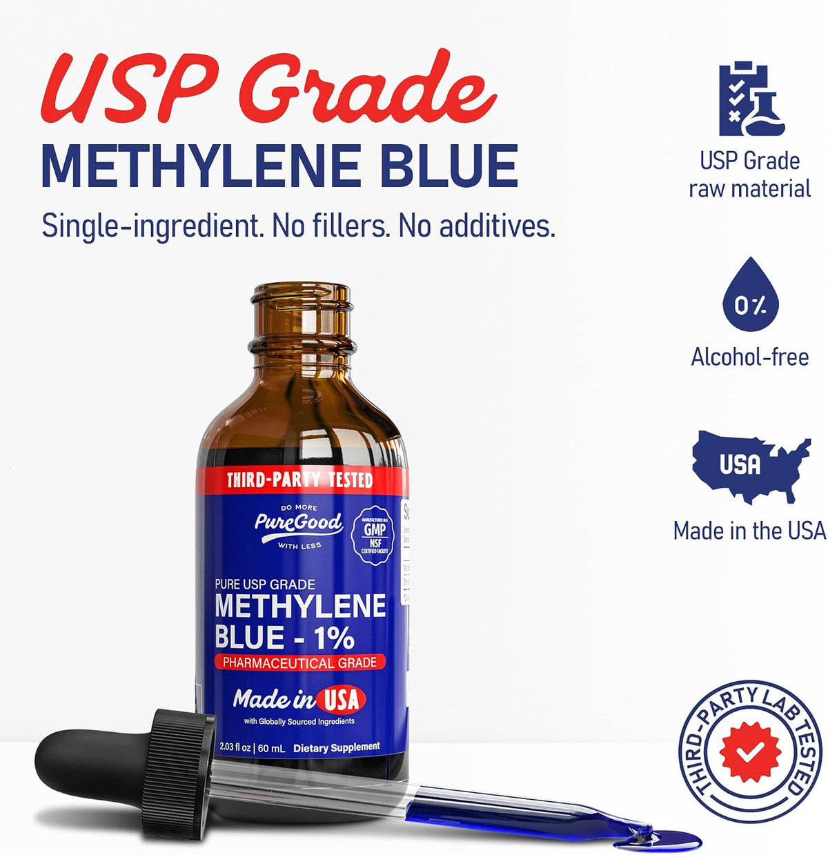 Azul de metileno de grado farmacéutico 1% - PureGood