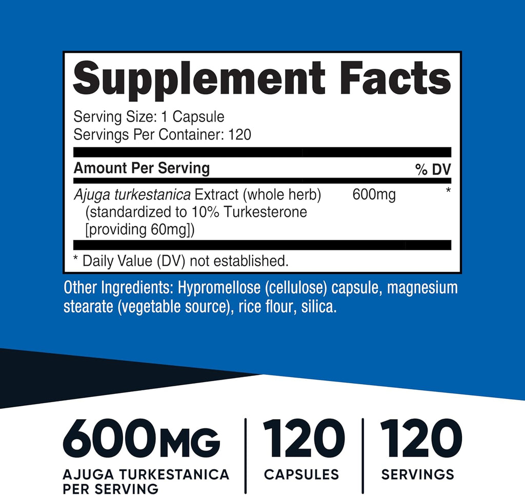 Turkesterone 600mg - Nutricost