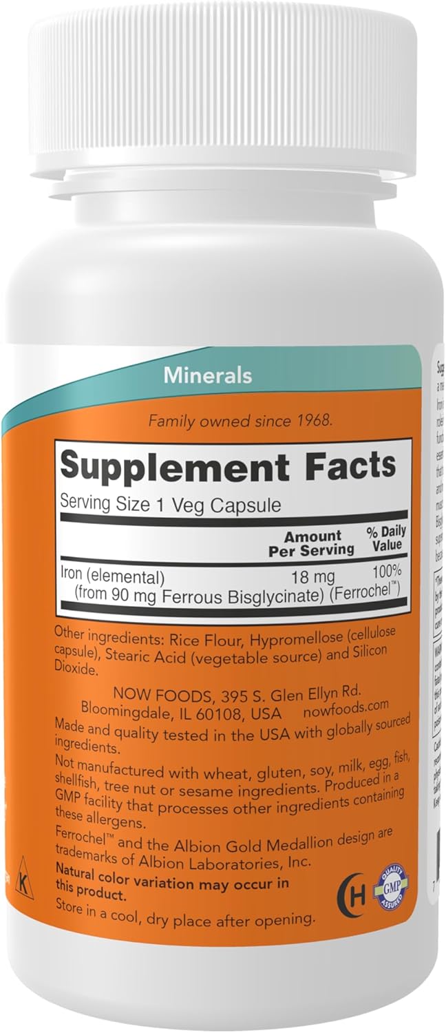 Hierro 18mg - NOW Foods