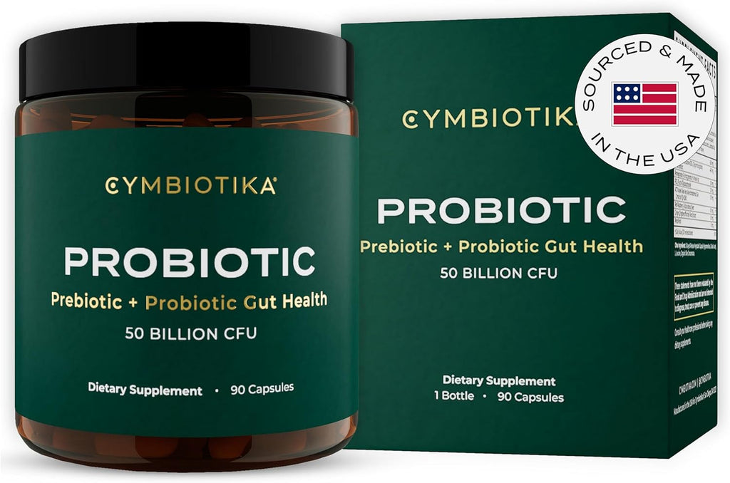Probiótico + Prebiótico 50 Billion CFU Apoyo inmunológico, salud digestiva y equilibrio intestinal - CYMBIOTIKA