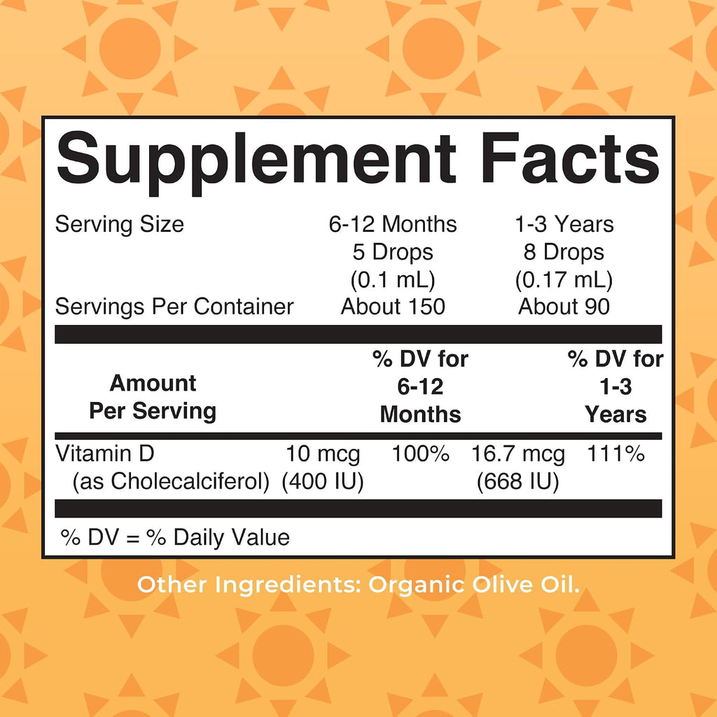 Vitamina D3 Organica en gotas Infant & Toddlers - Mary Ruth Organics