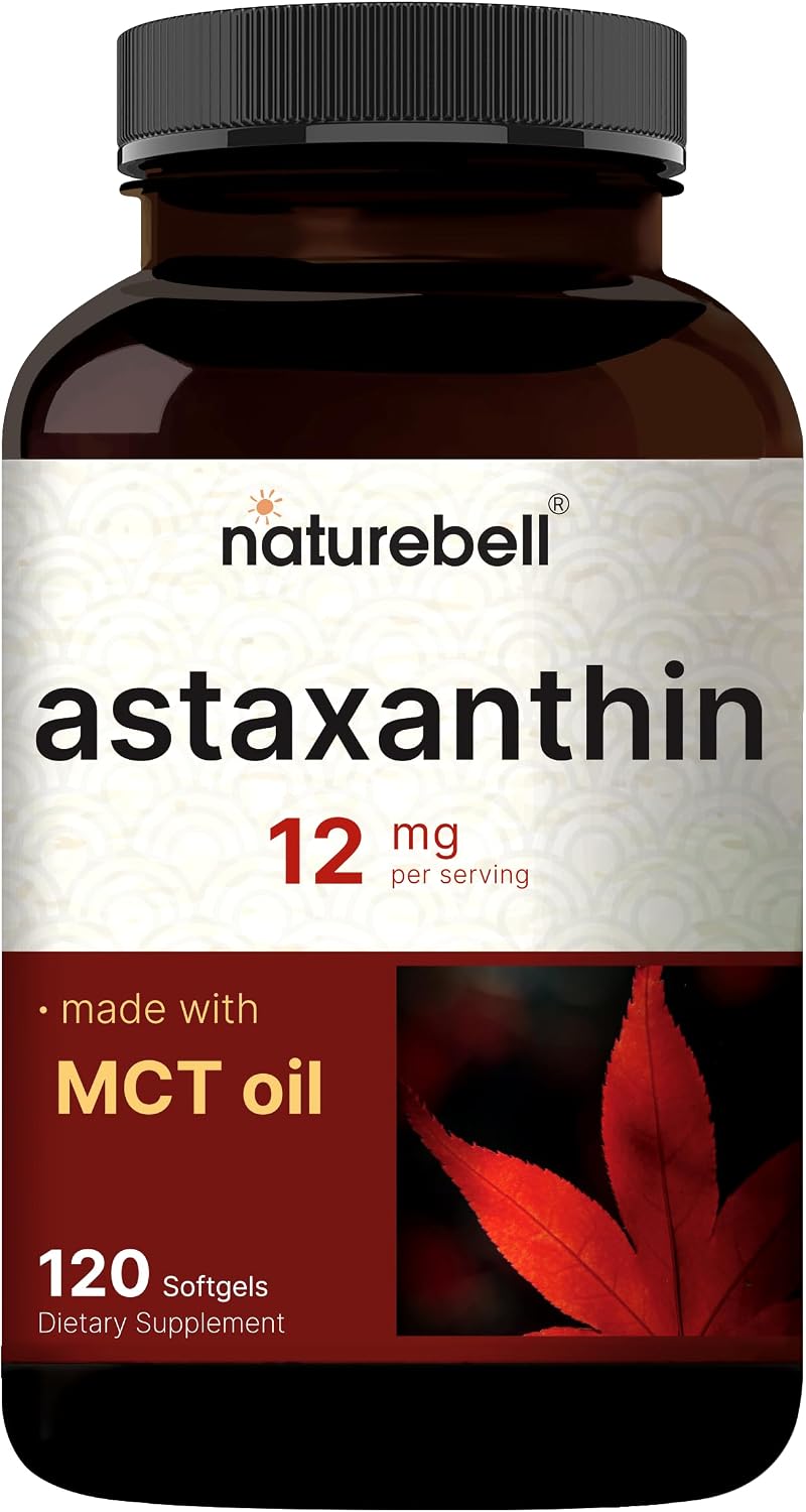 Astaxantina 12 mg - 120 Cápsulas blandas - NatureBell ⚡