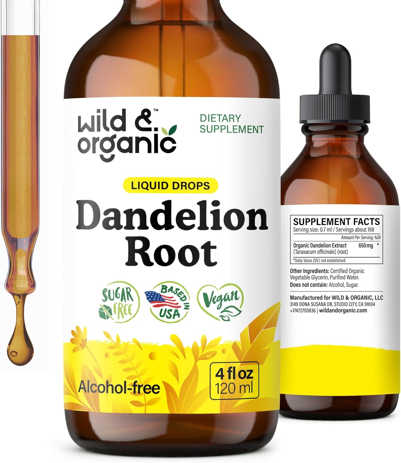 Extracto de raíz de diente de león - Wild & Organic