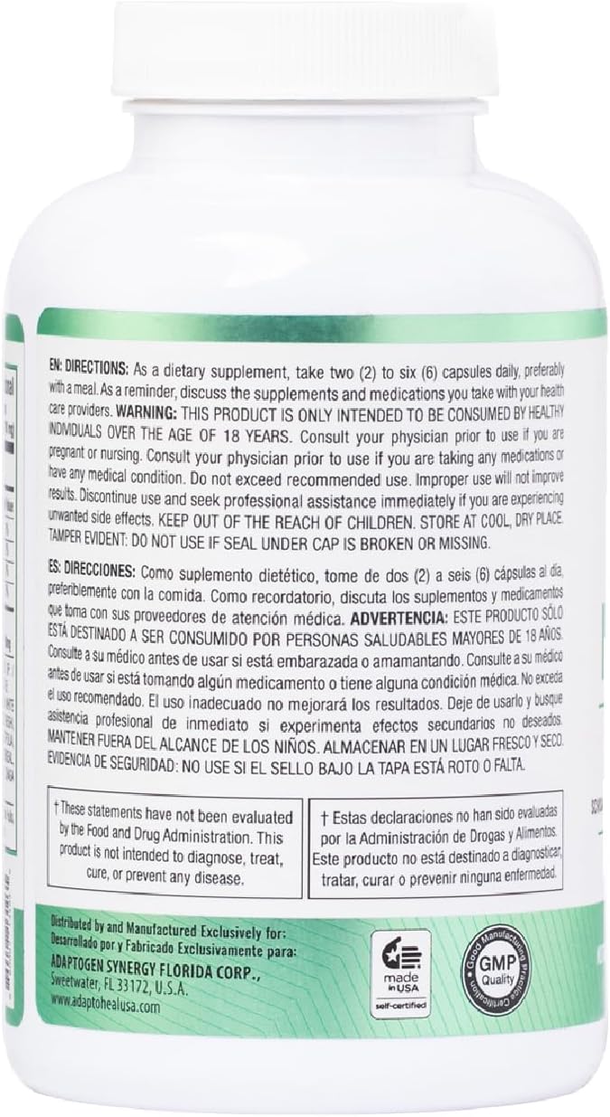 IMMUNEHEAL - con adaptógenos para fortalecer el sistema inmunológico + Schisandra, Chinensis, ginseng y extracto de hongo - ADAPTOHEAL