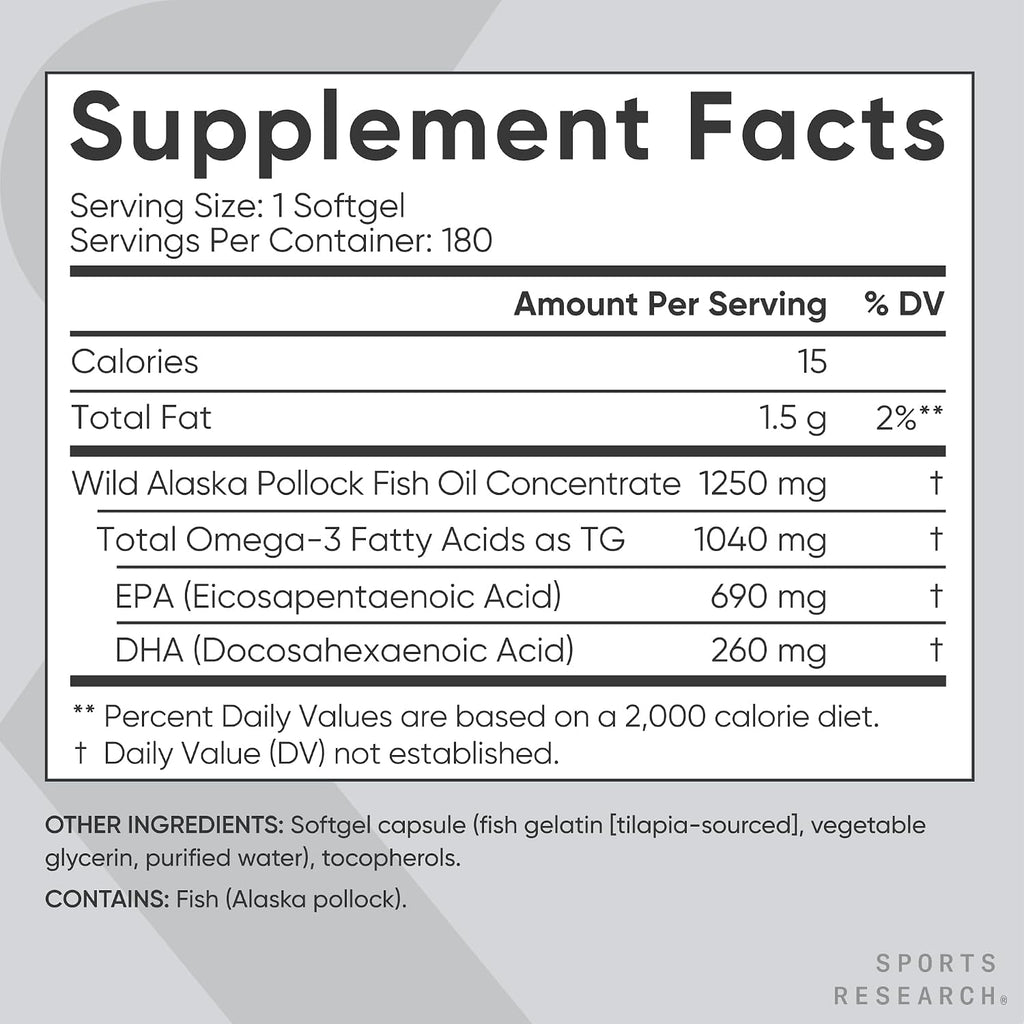 Omega 3 Fish Oil - Sports Research