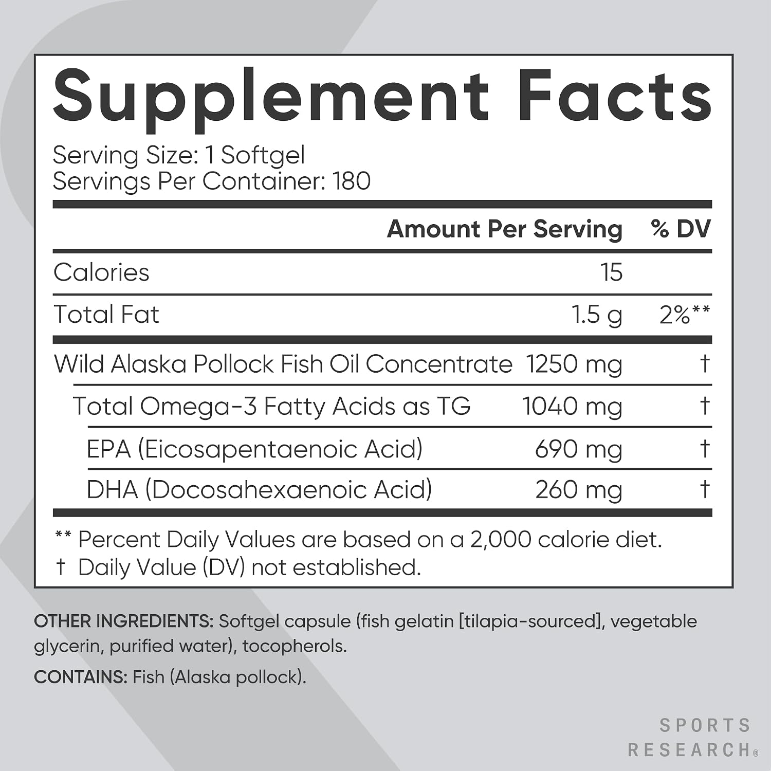 Omega 3 Fish Oil - Sports Research