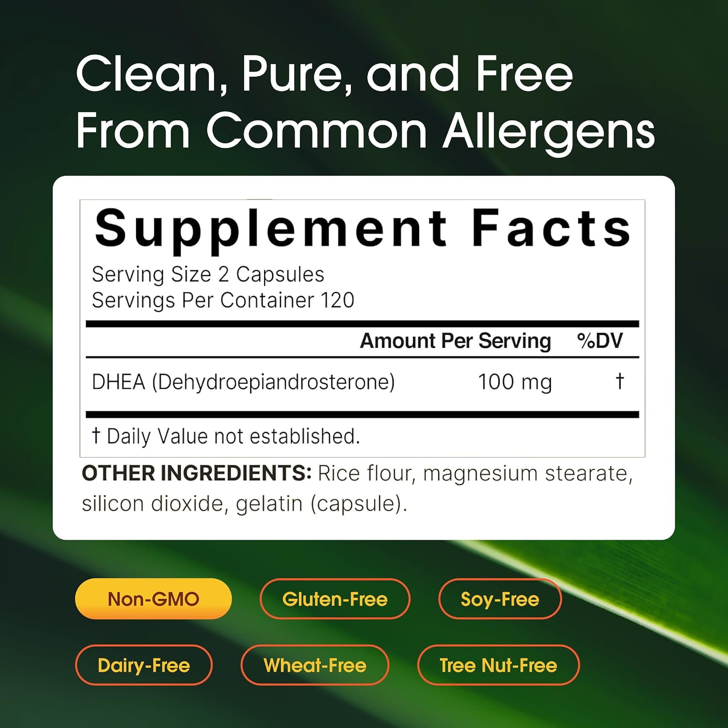 DHEA 100mg Alta Potencia, 240 Cápsulas - NatureBell