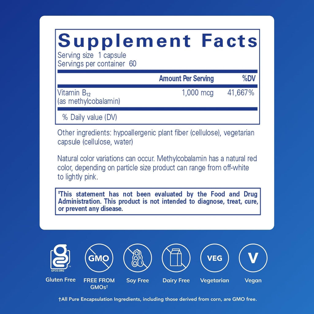 Metilcobalamina B12 - Pure Encapsulations