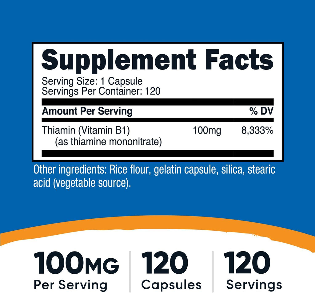 Vitamin B1 (Thiamine) - Nutricost