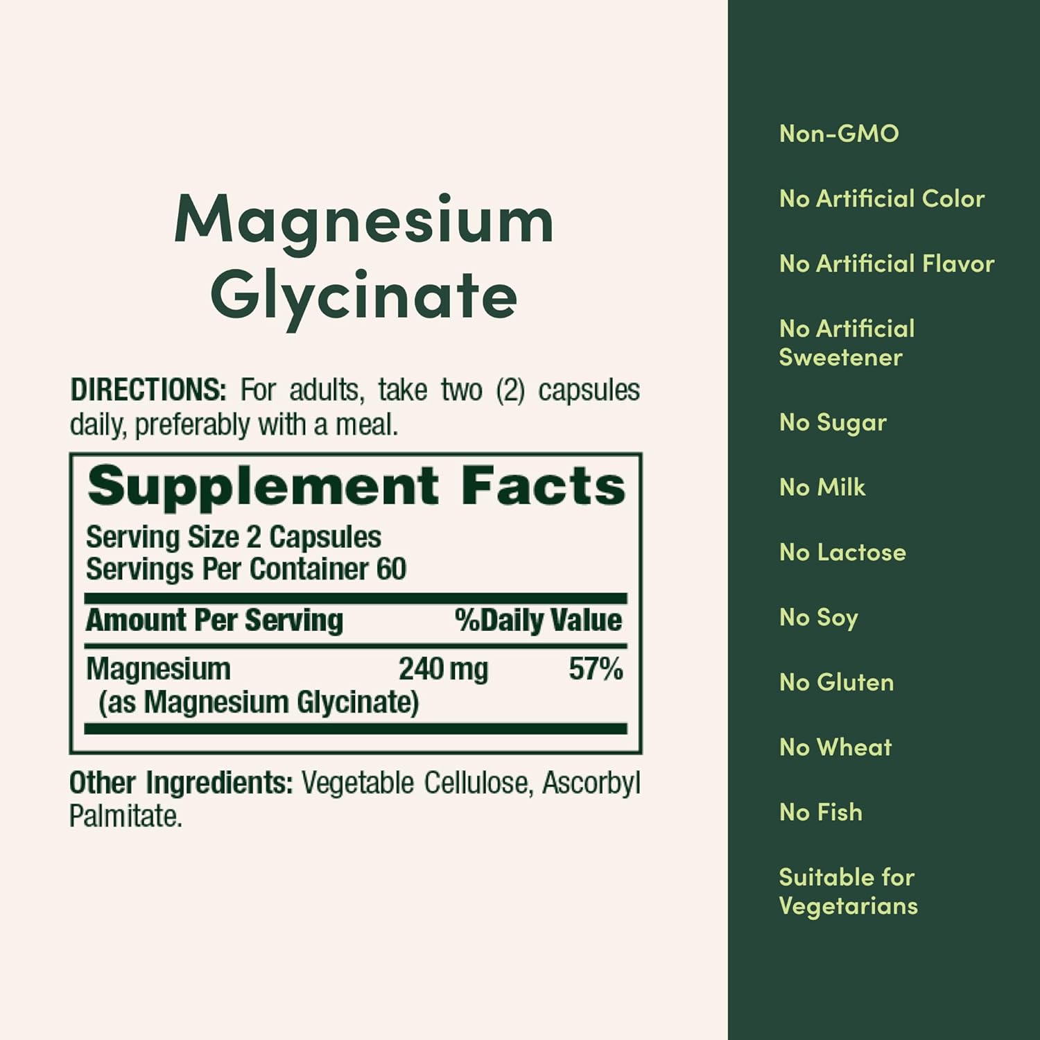 Magnesio Glicinato - Nature's Bounty