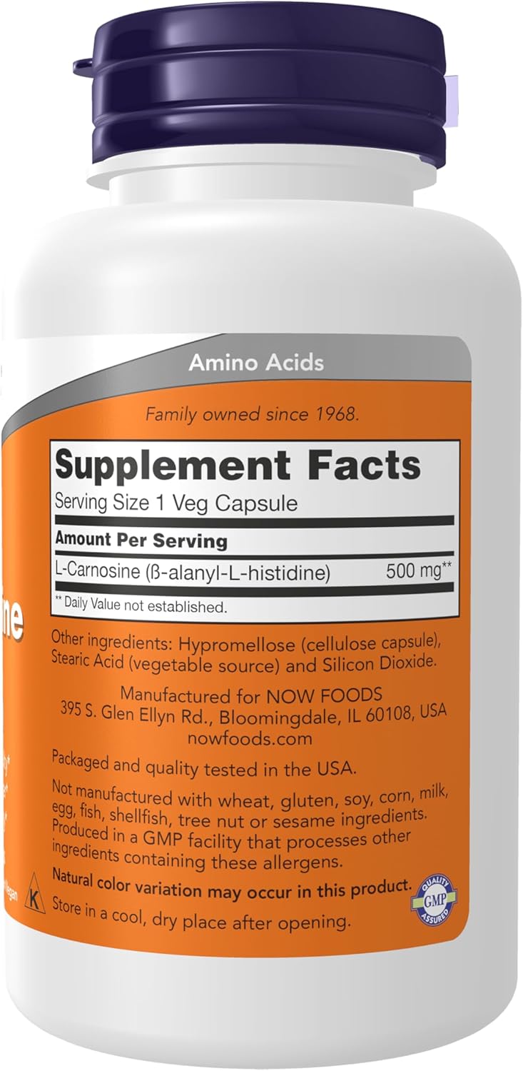 L Carnosina 500mg - NOW Foods