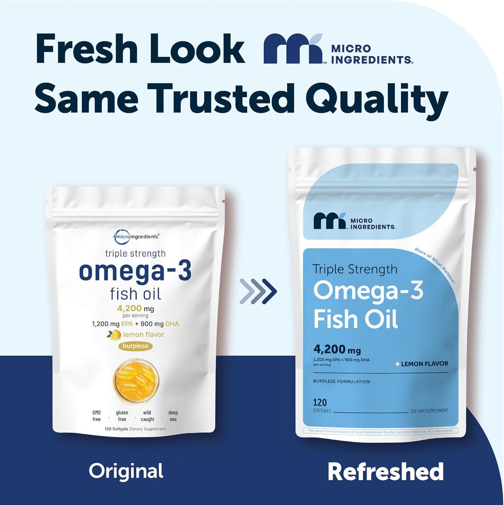 Omega 3 Aceite de Pescado 120 softgels - Microingredients