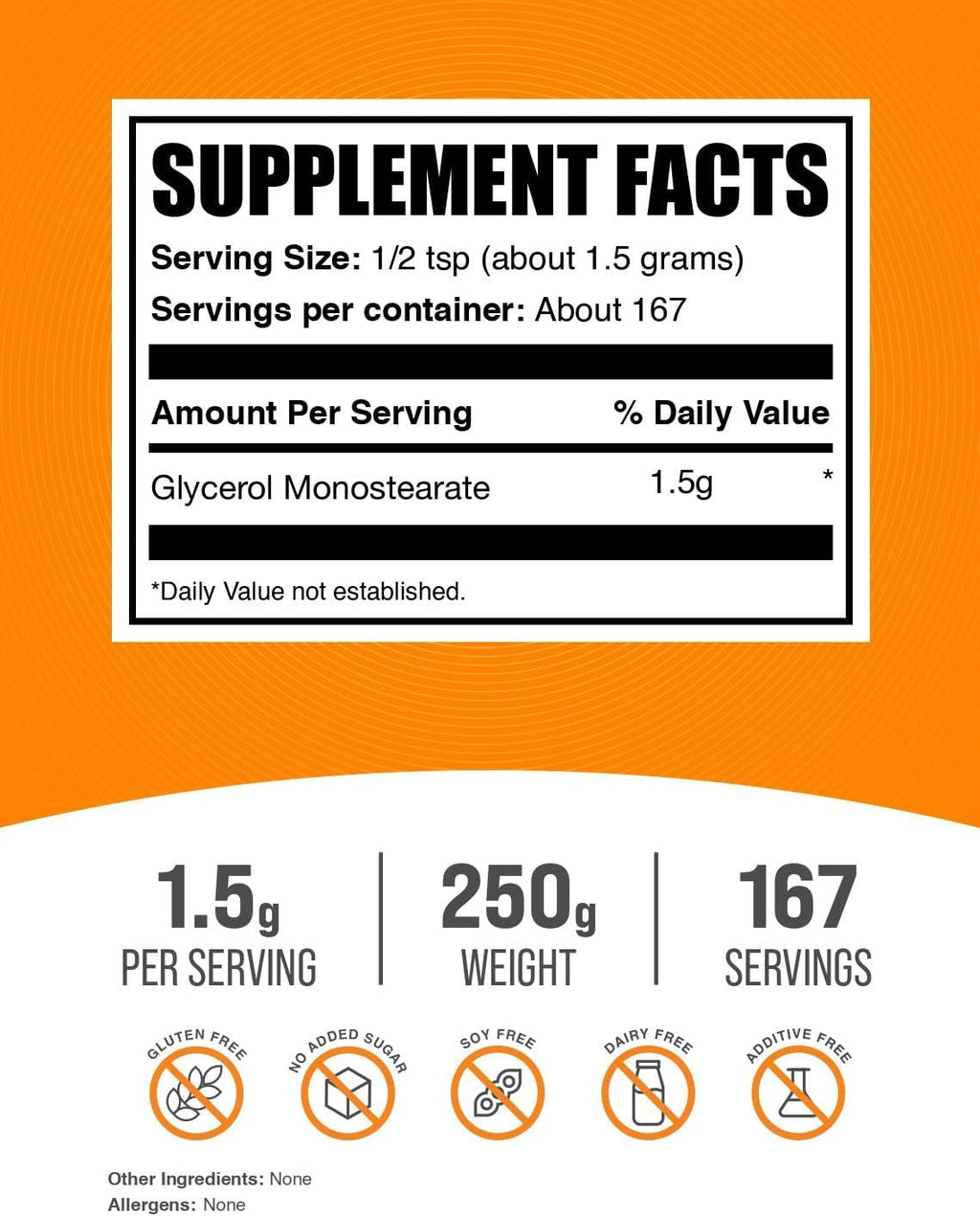 Glicerol en polvo - BulkSupplements