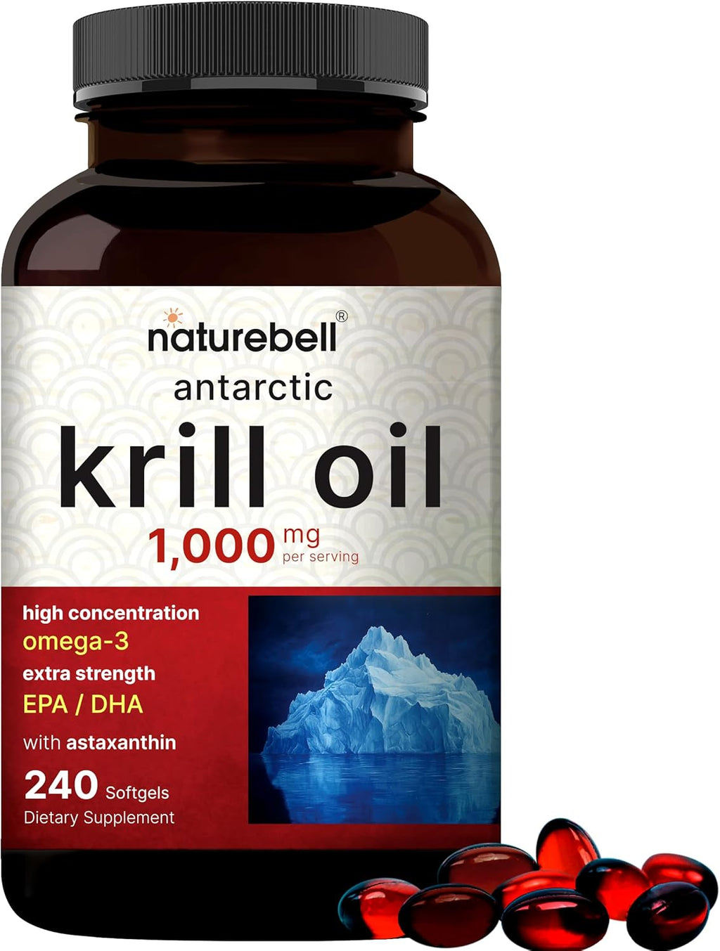 Aceite de Krill Antártico 1000 mg por porción - Naturebell