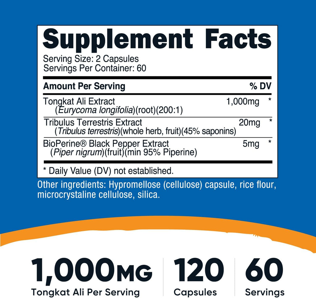 Tongkat Ali 1,000mg - Nutricost