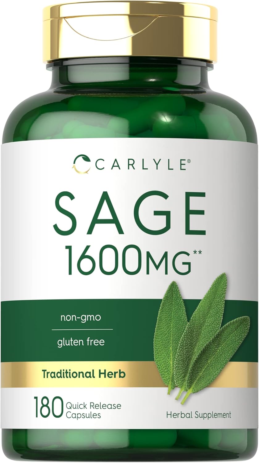 Suplemento de salvia 1600mg 180 cápsulas - Carlyle