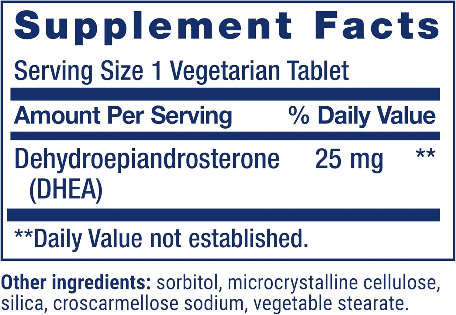 DHEA 25mg – Life Extension