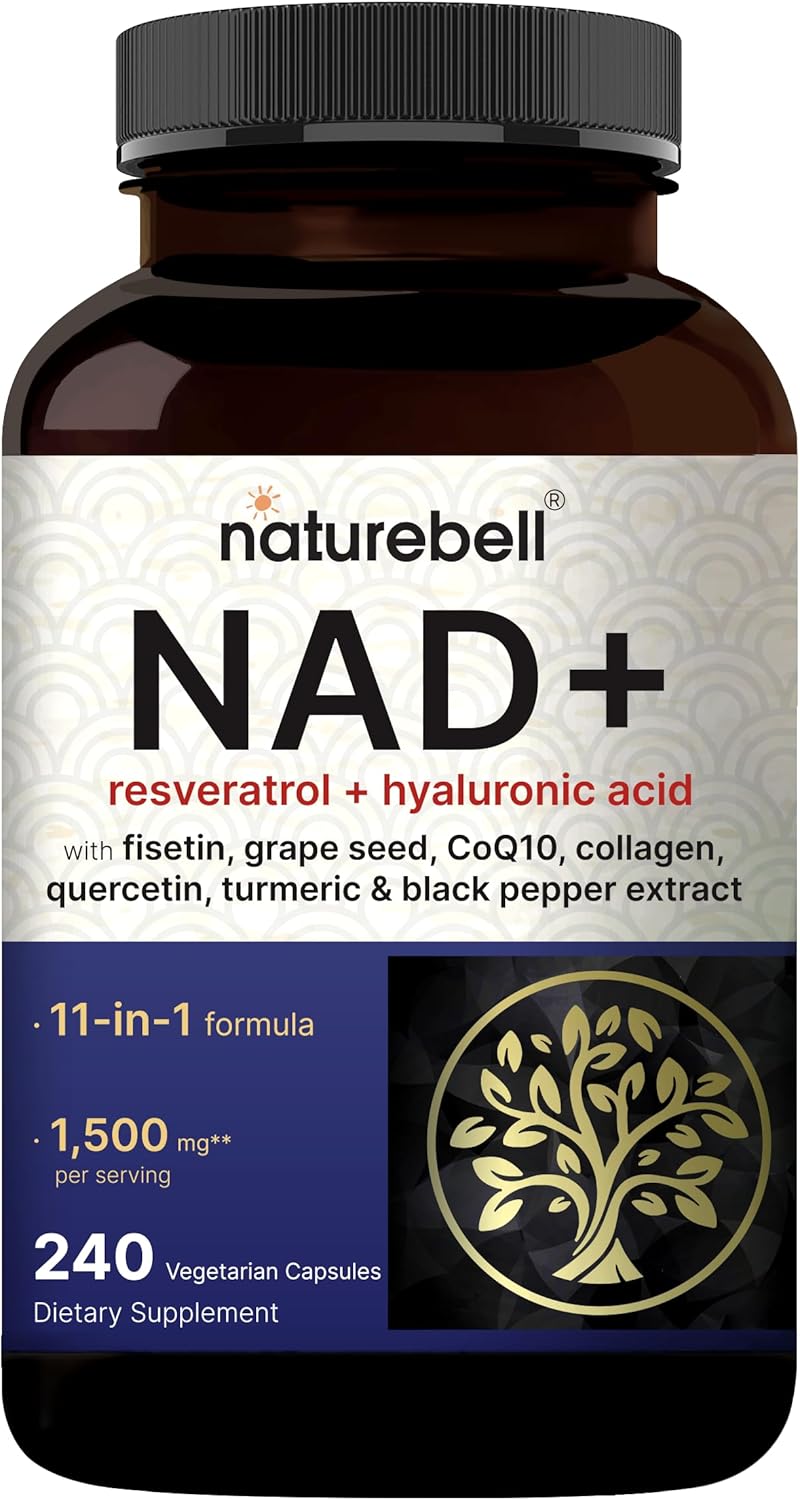 NAD+ 1500 mg por porción – 240 Cápsulas Vegetales – NatureBell ⚡