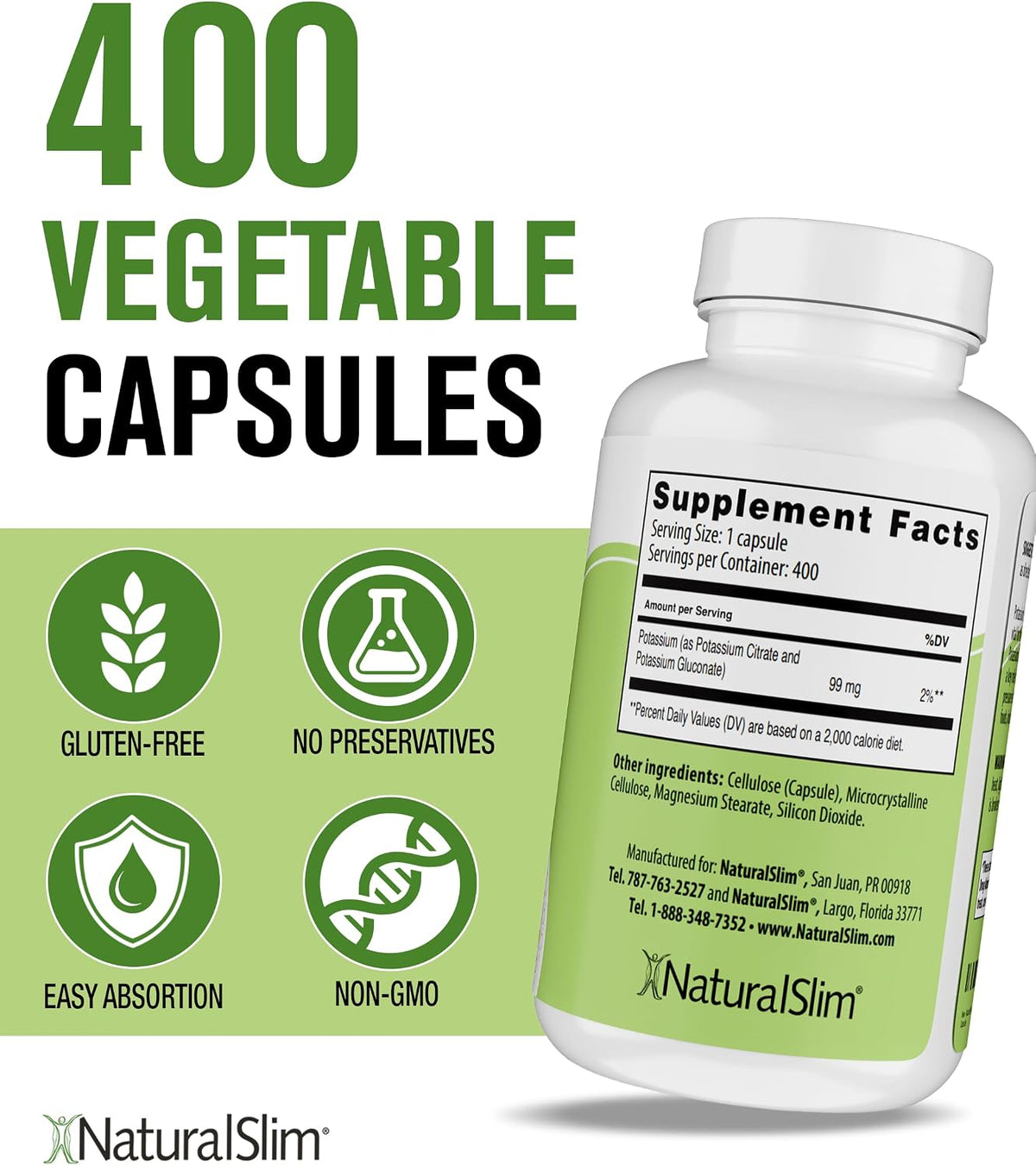 Citrato de Potasio 99mg Kadsorb - NaturalSlim