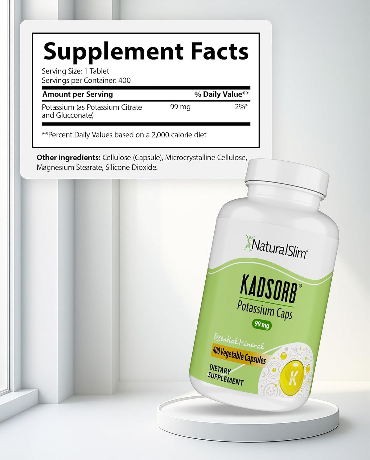 Citrato de Potasio 99mg Kadsorb - NaturalSlim
