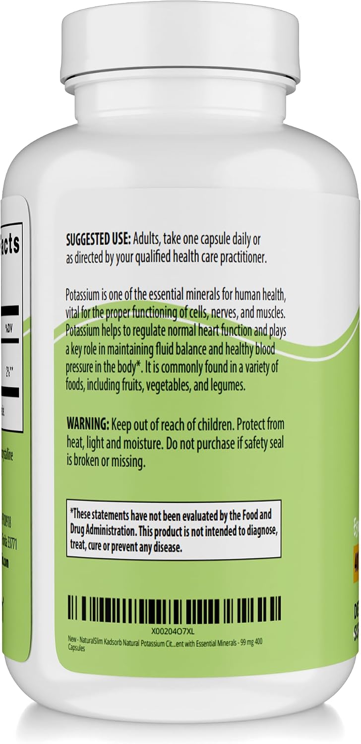Citrato de Potasio 99mg Kadsorb - NaturalSlim