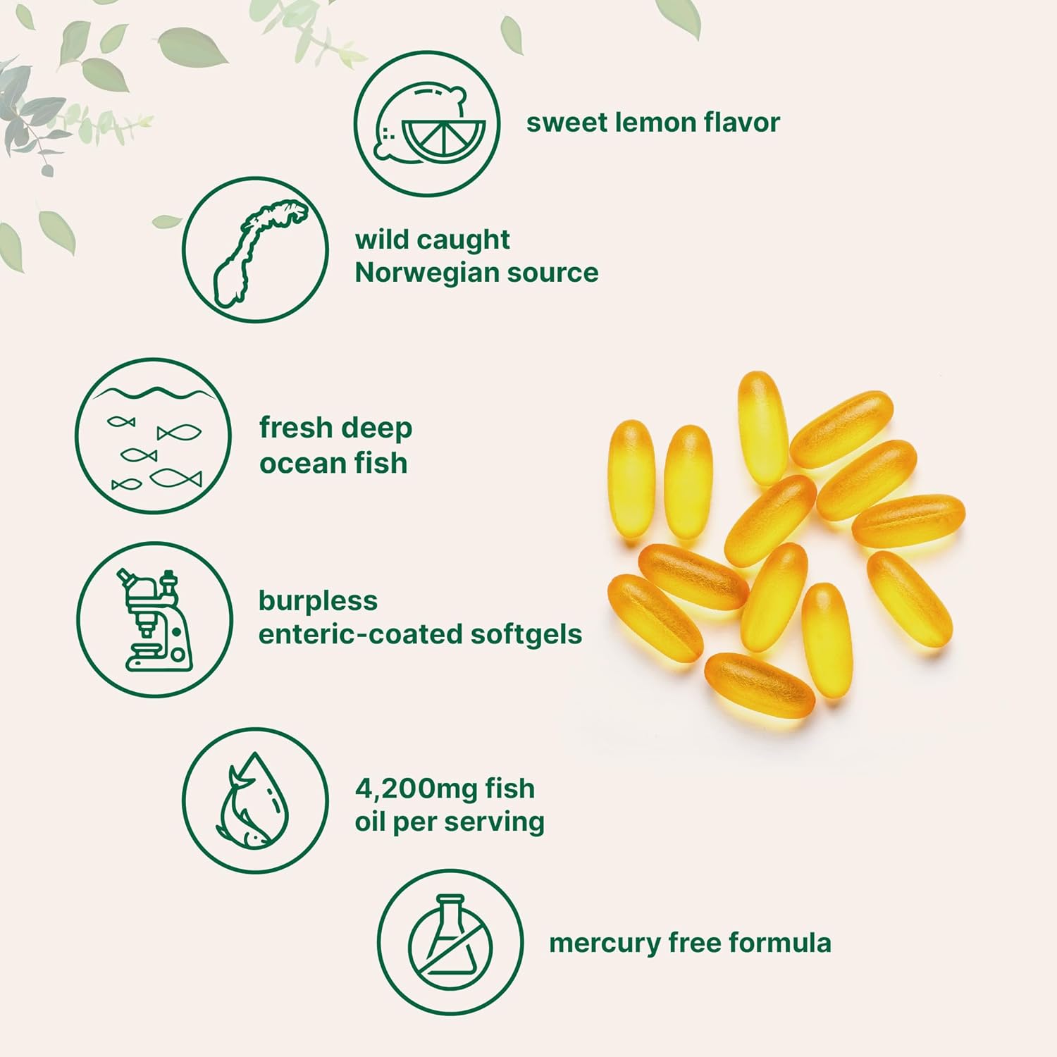 Omega 3 Aceite de Pescado 120 softgels - Microingredients