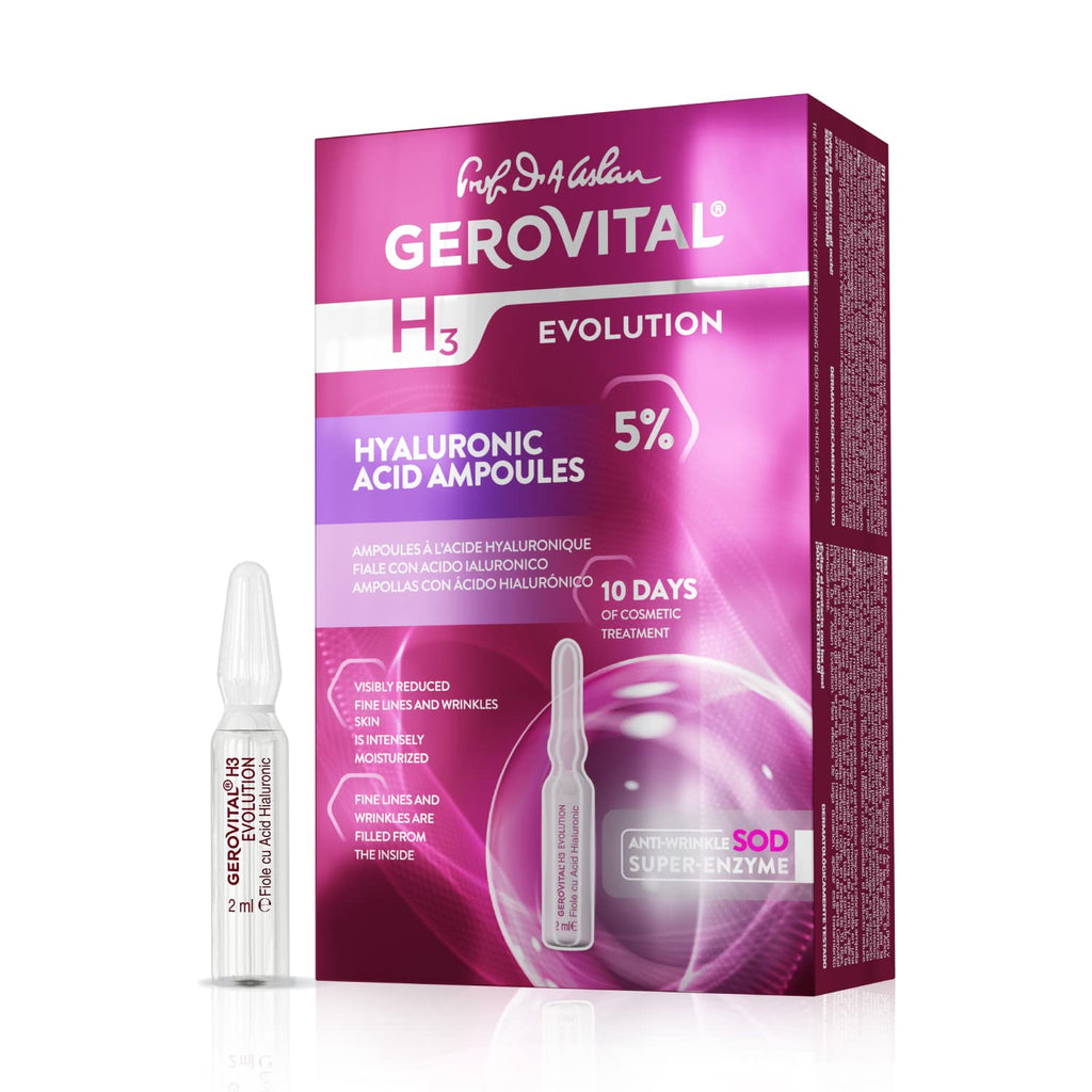 Ampollas de acido hialuronico - Gerovital Evolution