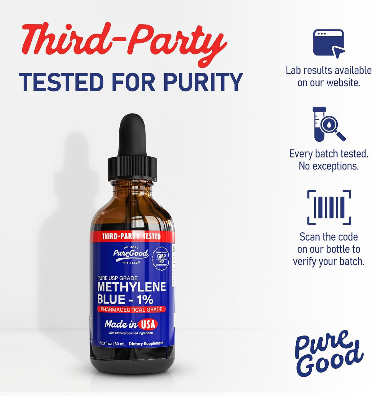 Azul de metileno de grado farmacéutico 1% - PureGood