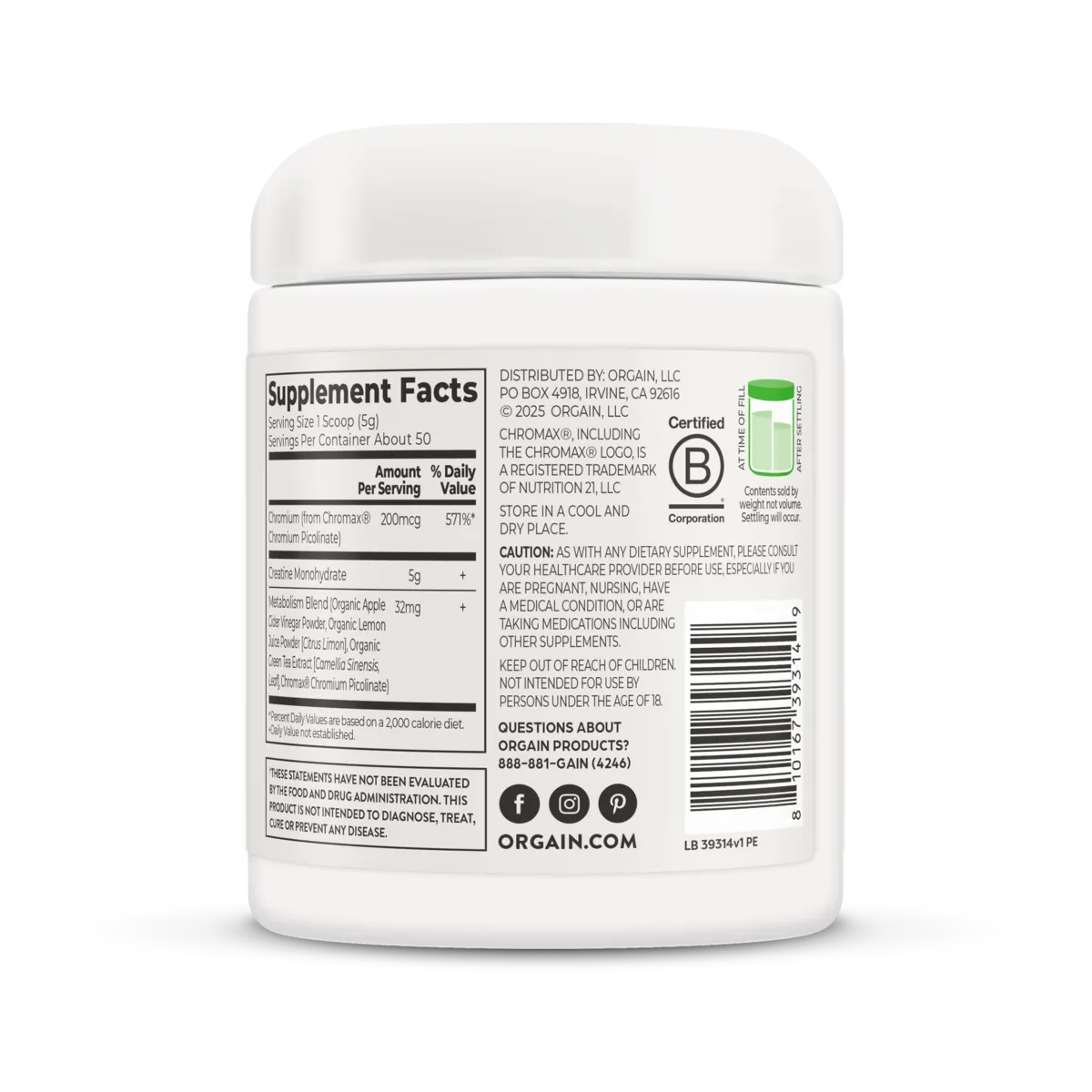 Creatina para Músculo Magro - Orgain